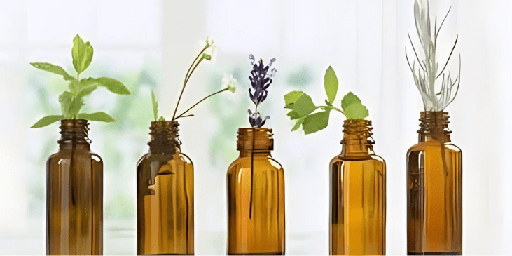 Sample essential oils and ingredients in Skyn Therapy bodycare products